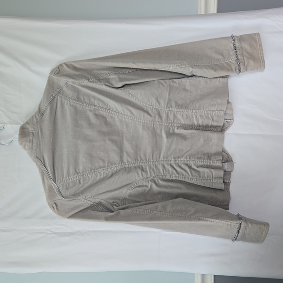 WHBM White House Black Market Grey Velvet Blazer with Grey Satin Trim Sz 4 - Picture 2 of 15